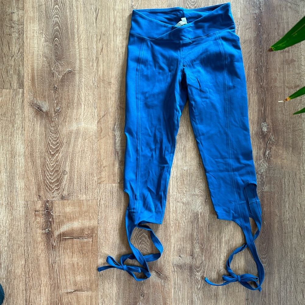 Free people movement leggings ballet lace up style